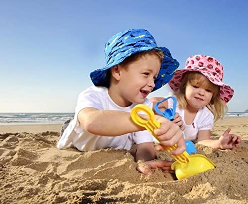 Proteção de chapéu de sol da praia Chapéus de balde de verão largo Chapéus de pesca fofos para meninos