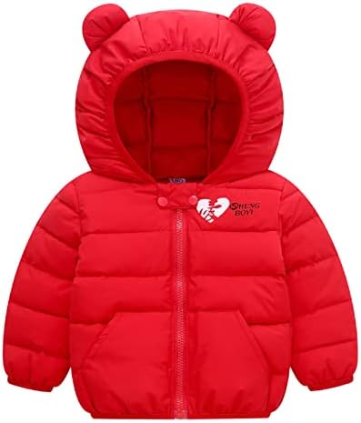 Crianças crianças meninas meninas meninas inverno à prova de vento quente impressão de amor com casacos de urso