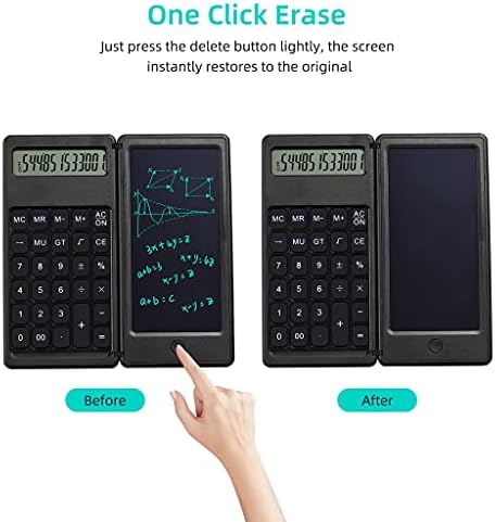 Calculadora dobrável sxnbh e 6 polegadas LCD Writing Tablet Digital Draw Pad 12 Digits Display com caneta