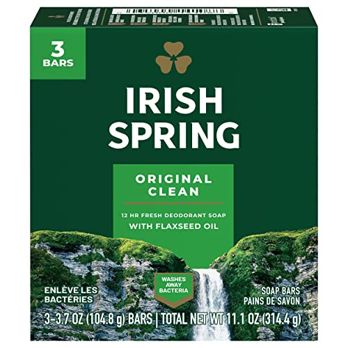 Barra original de sabonete irlandês da primavera, 3 contagem de 3,75 onças, 4 pacotes, total