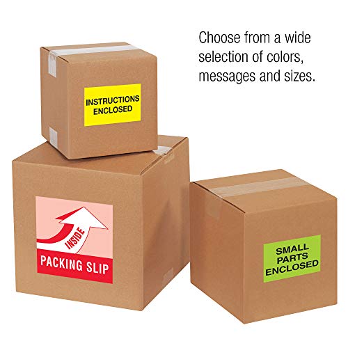 Caixa EUA BSCL556 Lógica de fita rótulos, deslizamento de embalagem dentro , 3 x 5 , vermelho/branco