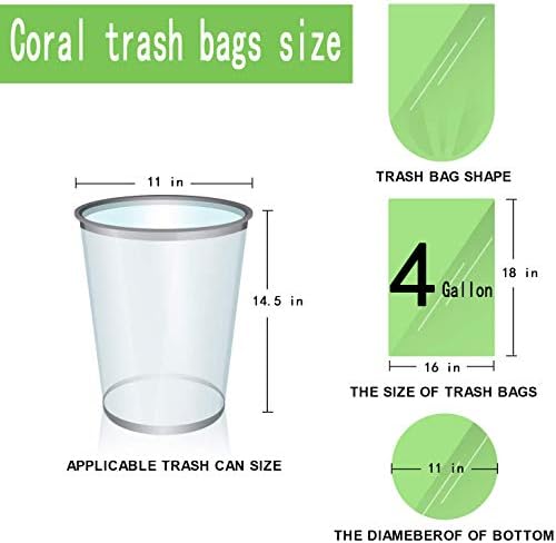 Sacos de lixo/lixo substanciais embalados individualmente, sacos de lixo de 4 galões/sacos de lixo
