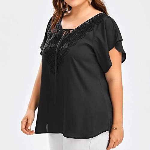 Camiseta Lisa Talla Grande para Mujer Blusa Holgada Verano 2023 Camisetas Manga Corta Cuello Redondo