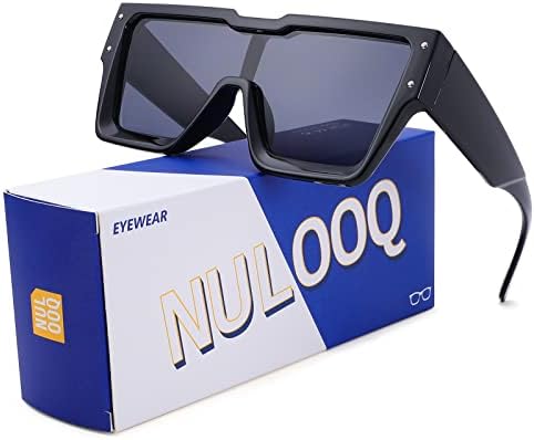 Óculos de sol do Nulooq Retro Millionaire para homens homens da moda vintage Top de moldura grossa de moldura de