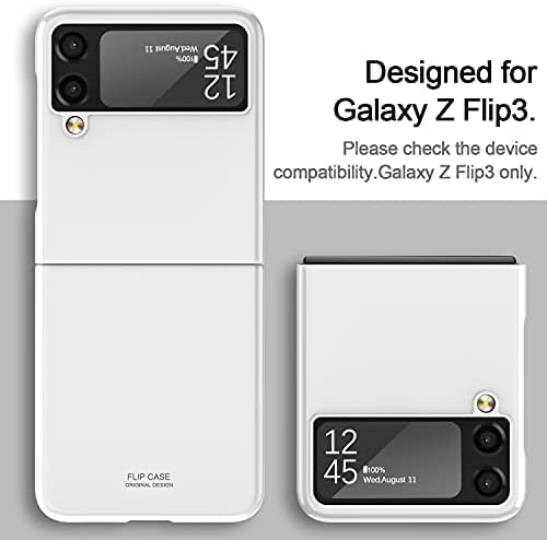 Cenmaso projetado para a caixa do Samsung Galaxy Z Flip 3, [Slim Fit] Mirror Hard Policarbonato Anti-Drop Case