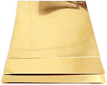 Zhengyyuu Brass Placa de cobre Folha de folha de cobre Metal Metal Brass 0. 8mm de espessura x 300 mm de