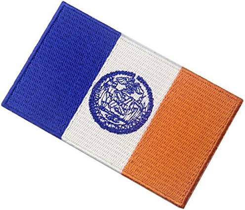 New York City Flag Patch Aplique Applique Iron on Sew On Emble