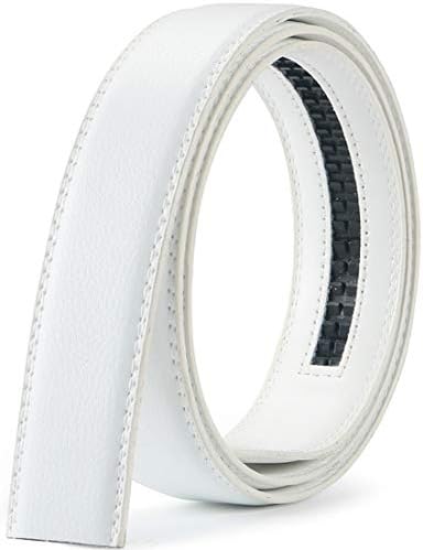 Nelbons Men's Leather Ratchet Belt Strap apenas 35mm 1 3/8 , FIXA 40 mm de fivela, cinto de substituição