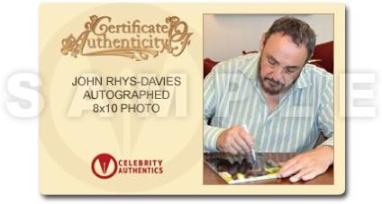 John Rhys-Davies autografou 8x10 Senhor dos Anéis Close Up Photo