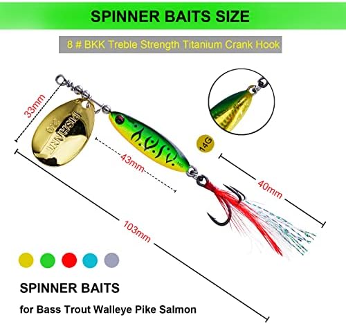 Highyufish spinner isca de pesca de robalo -selha de pesca de ginnerba de truta iscas de pesca de trutas