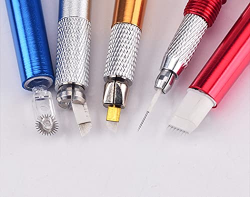 Xiaoyu 3 em 1 caneta microblading com agulhas caneta de maquiagem permanente para tatuagem manual de
