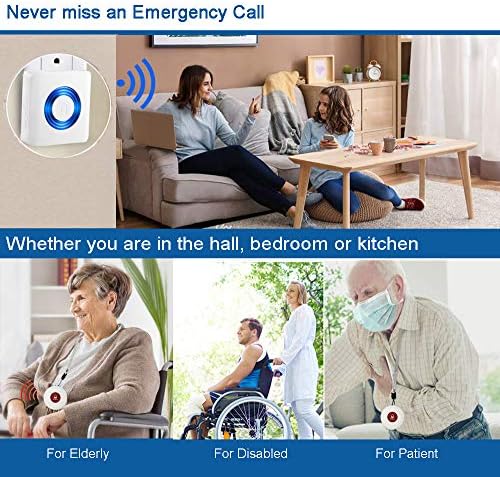 Sistema de alerta de enfermagem para cuidador sem fio Cuidador sem fio Com IP55 Botão de chamada
