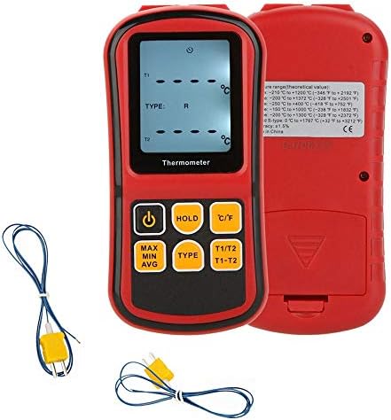 Renslat GM1312 Termômetro digital Testador de ferramentas de diagnóstico de temperatura dupla para K/J/T/E/R/S/N