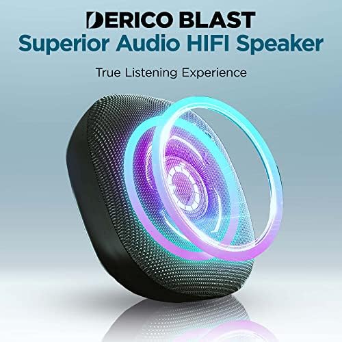 Derico Blast Bluetooth Conference Orador com Microfone para Equipes e Zoom | Alto e hifi portátil USB Speakerphone