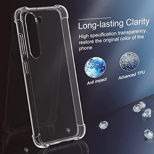 Folmeikat Samsung Galaxy S23 Caixa, absorção de choque TPU Flexível TPU Rubber Protetive Celular