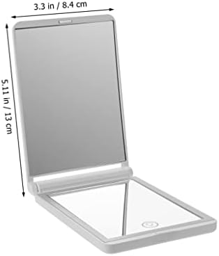 Espelho de maquiagem portátil jjry, luz LED, espelho de beleza, para externo, viagens, etc. Com a