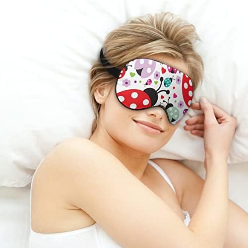 Colorida joaninha de máscara de olho engraçada do sono