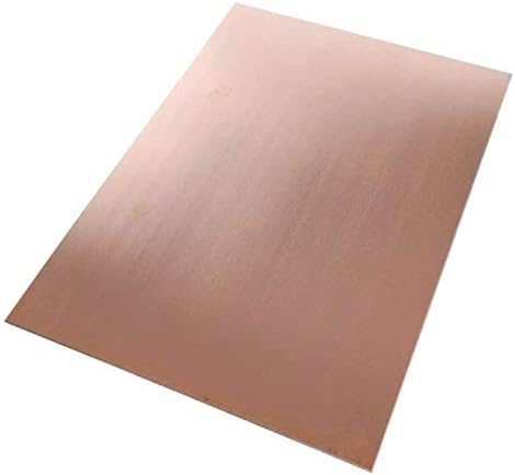 Lucknight Copper Metal Folha de papel alumínio 3 x 100 x 150 mm Placa de metal de cobre cortada, 100 mm x 150 mm