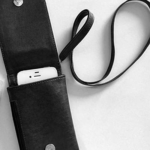 Japão Arte de estilo japonês Crane Phone Cartet Burse pendurada bolsa móvel bolso preto
