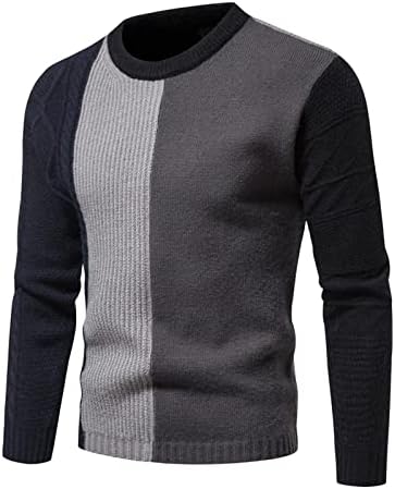 Suéter de malha masculino etono e inverno malha de malha sólida coloração decorativa suéter suéter