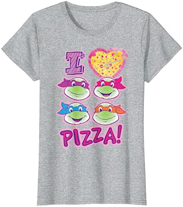Tartarugas ninjas mutantes adolescentes eu amo camiseta de pizza