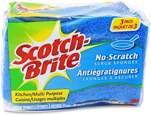 Esponjas de esfoliação não arranhada escocesa, 24 esponjas de esfoliação, dura 50% a mais que a