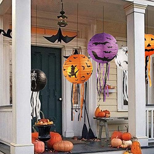 15 PCs Halloween Pumpkin Paper Lantern Jack-O-Lantern com bigodes, para casamentos de festas de Halloween