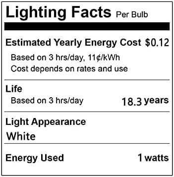 Iluminação lxcom 12 pacote led lâmpada de lâmpada branca 1w bulbos globos g45 led lâmpada noturna branca e26/e27