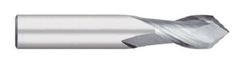 Titan TC32006 Mills de perfuração de carboneto sólido, 2 flauta, ponto de 90 graus, hélice do ângulo de 30 graus,