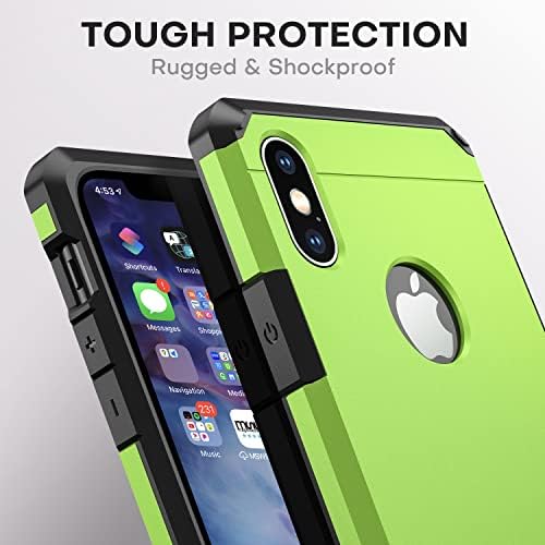 ImpactStrong Compatível com o caso do iPhone X/iPhone XS, cobertura de proteção de camada dupla pesada,