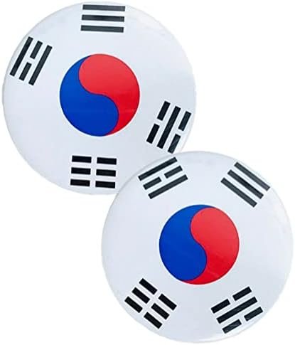 VMCOATdu Round Korea Flag International Travel Pins Big Pins Alloy transferência