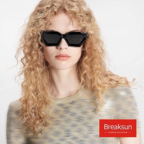 Breaksun Grost Gato Olhos de gato para mulheres Vintage Trendy Cateye Sun Glasses Retro Style Shades