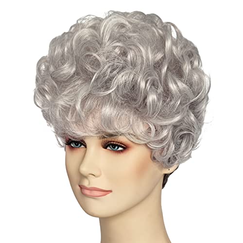 Perucas ccfurwo para mulheres brancas velhas velhas velhas peruca curta perucas de cabelo grisalho para