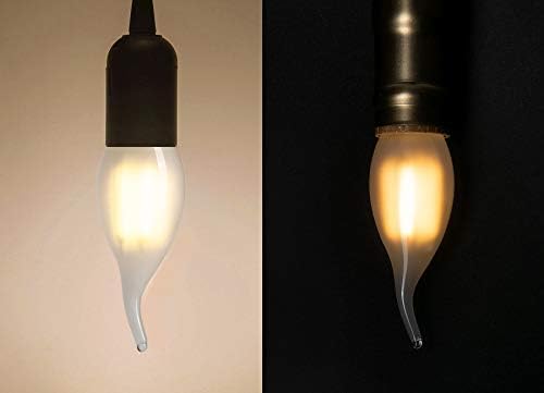 Panlavie liderou 40 watts lâmpadas de candelabra de bulbos foscos médios, lâmpadas lideradas por filamento