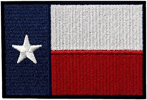 Embtao bordou a bandeira do estado do Texas em costura em patch tx emblema