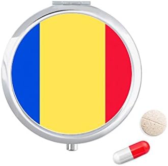 Romênia bandeira nacional Europa Country Case Pocket Medicine Storage Dispensador de contêineres