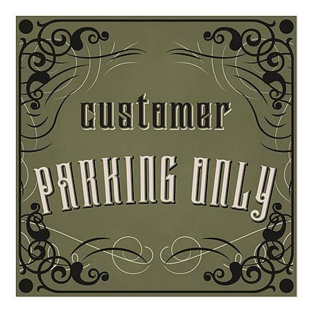 CGSignLab | Janela de estacionamento do cliente -vitoriana Somente estacionamento para o cliente se