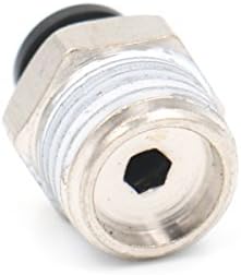 Baomain 10 pcs pt1/4 rosca masculina 4mm Push em conjunto de conector pneumático articular