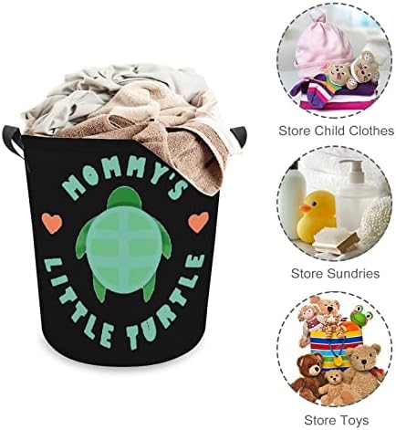Funny Mommy's Little Turtle Laundry Basket Casket Rousper Alto cesto com manobras de armazenamento