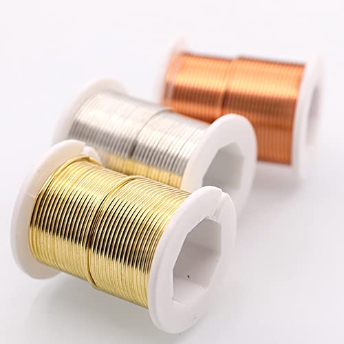 1 Pieces fios de cobre arame redondo de cobre, diâmetro do fio 0,8 mm, cerca de 4,5 metros, para