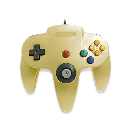 Old Skool Classic Wired Controller Joystick para Nintendo 64 N64 System - Gold