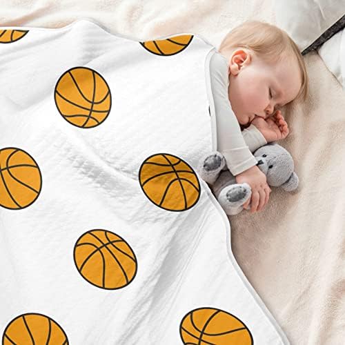 Cobertor cobertor de basquete de algodão para bebês, recebendo cobertor, cobertor leve e macio