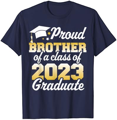Irmão orgulhoso de uma turma de uma camiseta da família de 2023 graduação