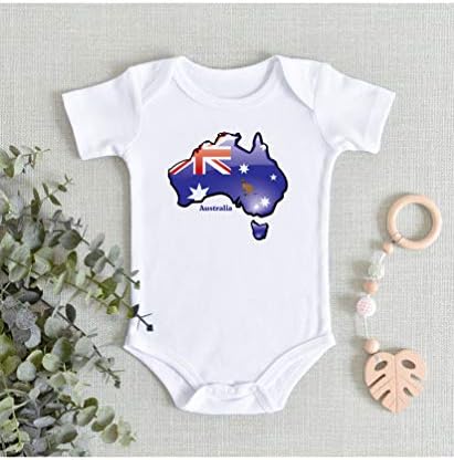 TripleBDesigns Austrália Cute Baby Shower Bodysuit Bodys Presente recém -nascido Bandeira infantil Menina