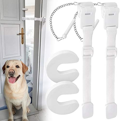 [2 pacote] Treça da porta de cachorro Bata para manter os cães fora da caixa de areia e alimentos