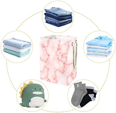 Lavanderia cesto de mármore rosa colapsível lavanderia cestas de lavagem de roupas de roupas de roupas de roupas