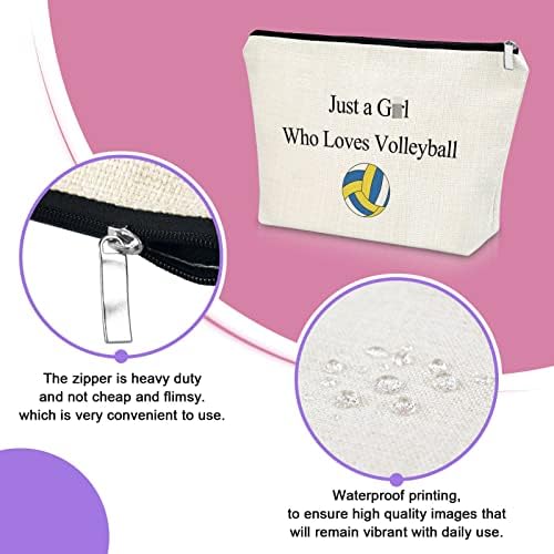 Sazuwu Volleyball Lover Gift Makeup Bag Volleyball Gift for Women Volleyball Team Gifts Para Volleyball Amante