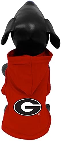 NCAA Georgia Bulldogs Collegiate Cotton Lycra Capuz de camisa de cachorro