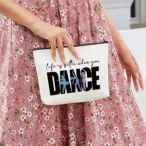 Fkovcdy Dance Bag Ballet Ballerina Makeup Bag Gifts Presentes de dançarino elegante Presentes de recital inspirados
