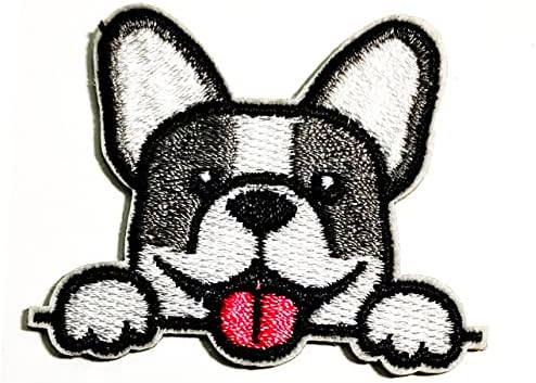 Patch Patch Patch desenho animado francês Bulldog Patches Appliques Bordados Costura em Patch Sign Symbol Roupe